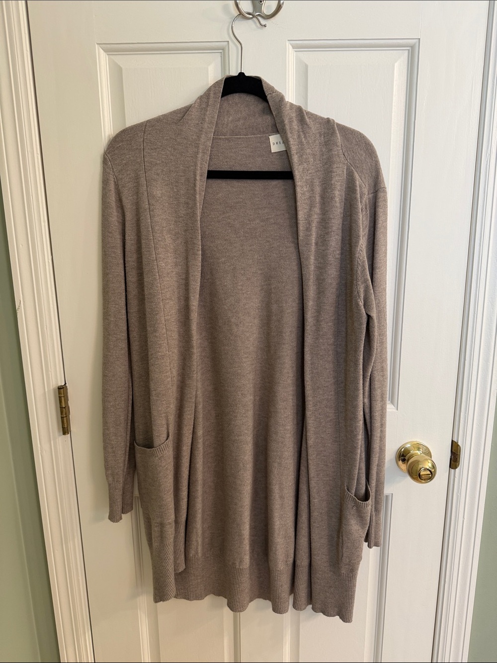 Open-Front Taupe Cardigan Sweater - Soft Everyday Layer